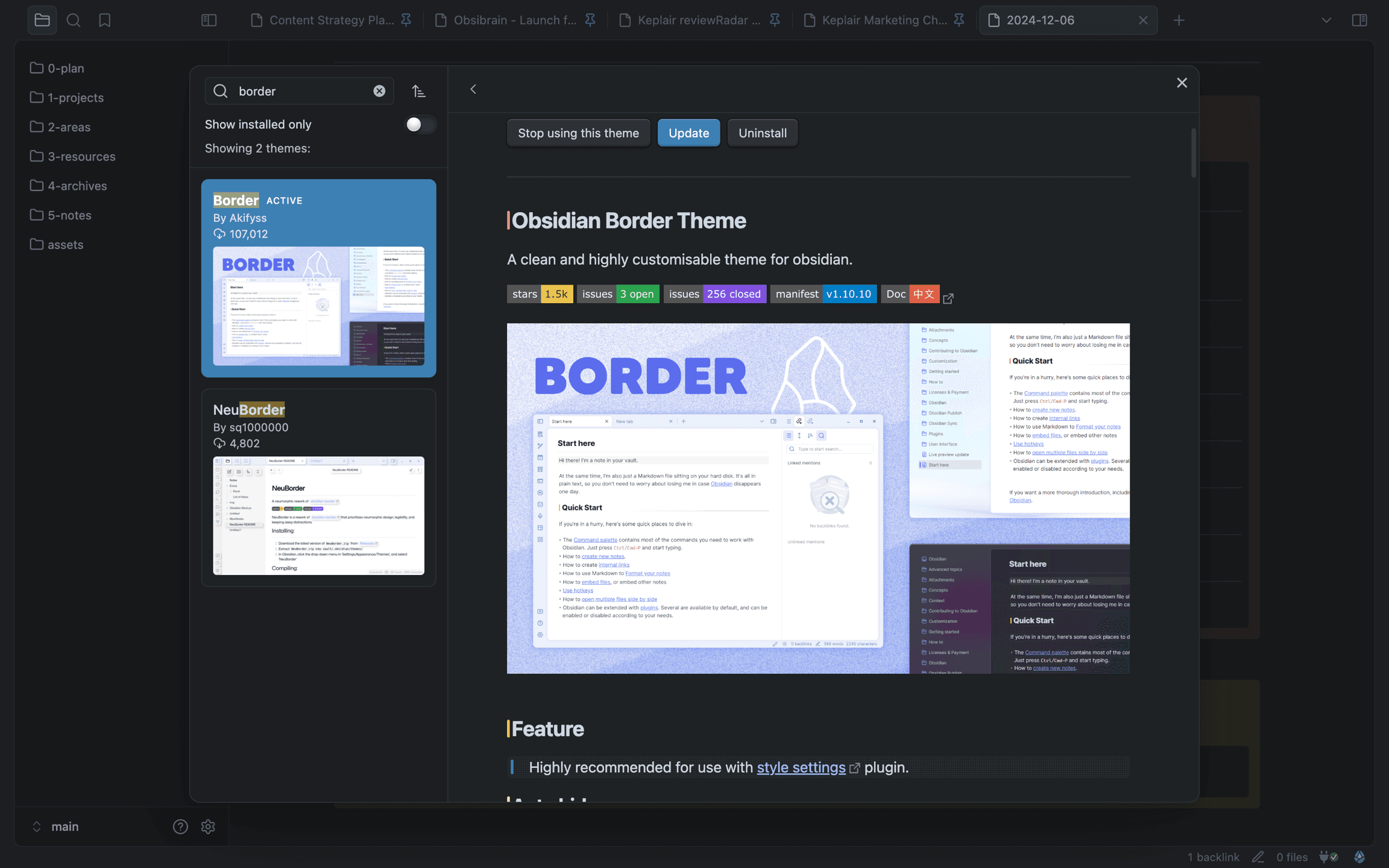 Border Theme
