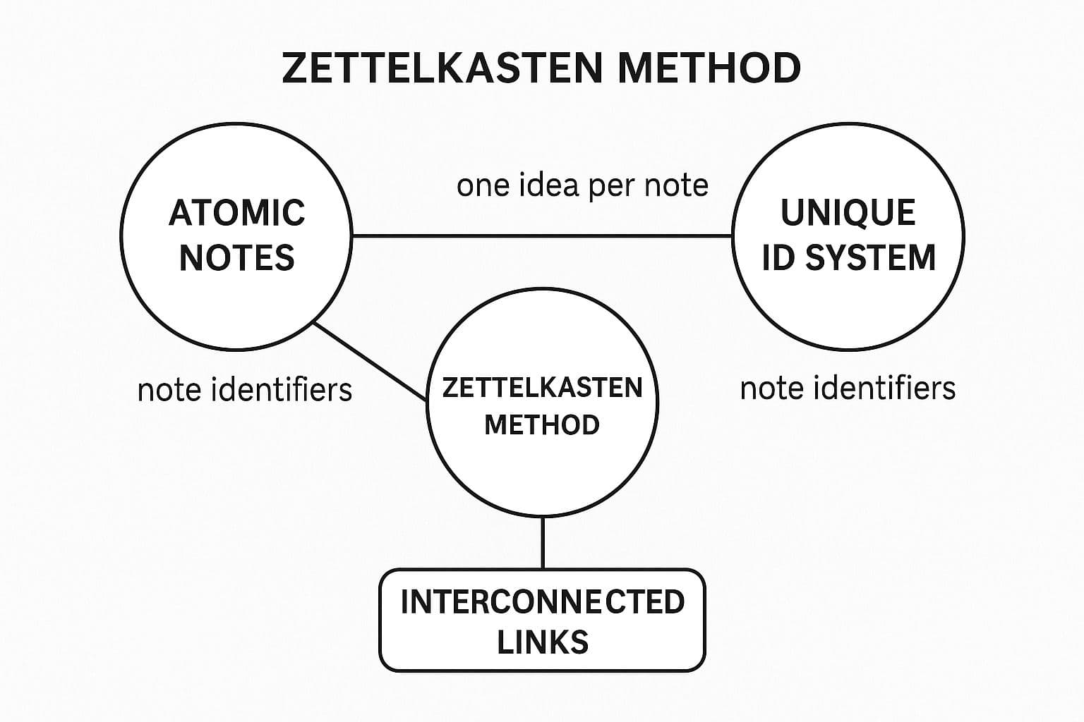 Infographic showing key data about Zettelkasten Method