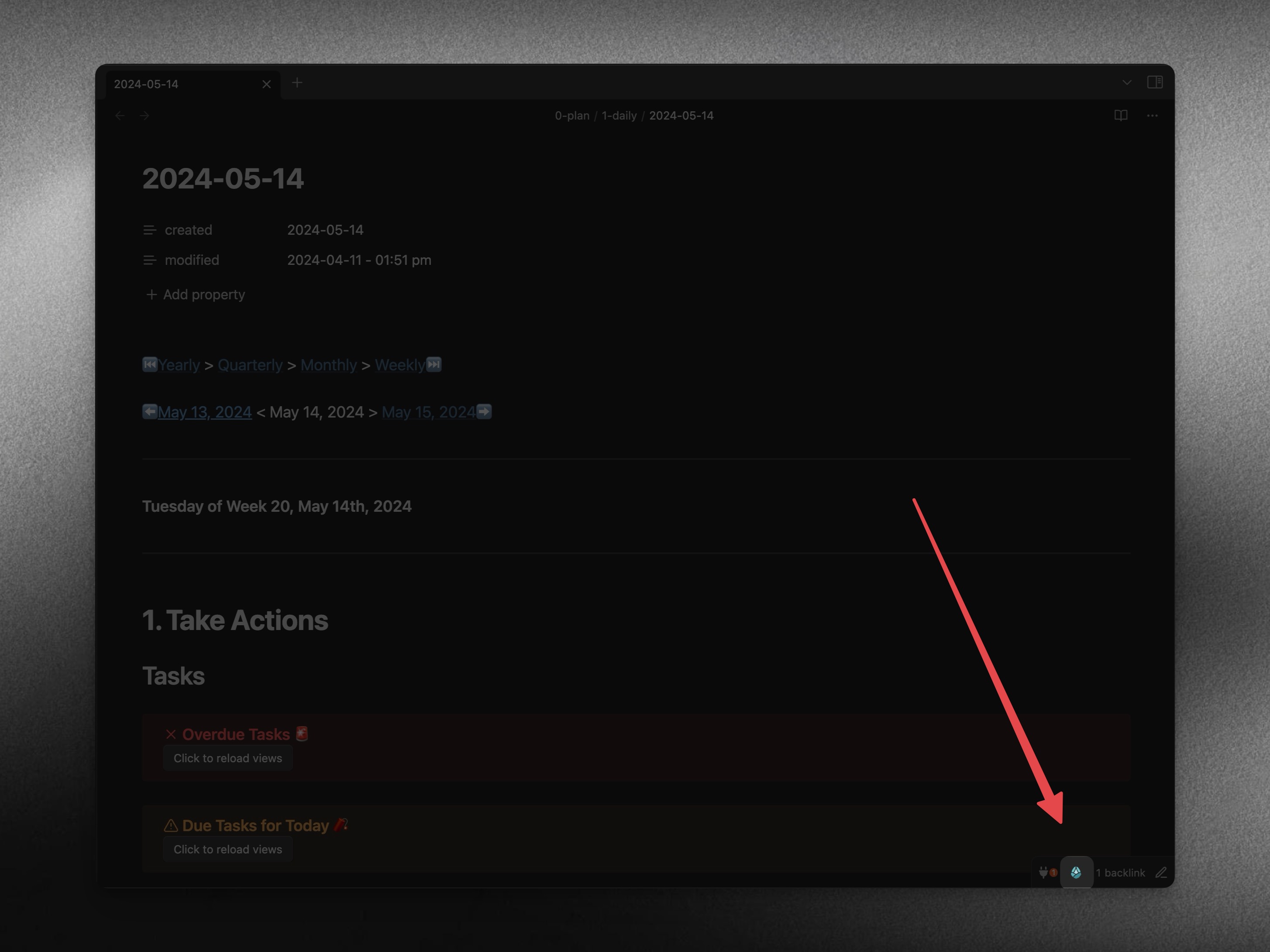 Support help center button in status bar